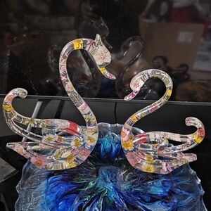 Pink and Yellow Mixed Media Butterfly Art